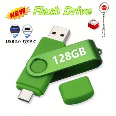  Biyetimi High Speed 2-In-1 USB Drive 4GB 8GB 32GB 128GB USB 2.0 TYPE C Memory Stick USB Flash Drive OTG Pen Drive USB Storage Memory Stick