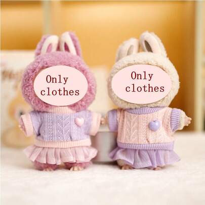 Doll Figurine Blind Box Pendant, Sweater, Tulle Skirt, Hat, Shoes (Clothes Only)