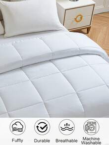 1pc Comforter Duvet Insert - Quilted Comforters, All Season Duvet, Down Alternative Bedding Comforter