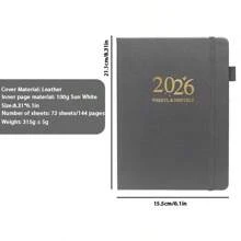 Modelo nuevo 2026, Cuaderno de papel de alta calidad, Suministros de oficina exclusivos para trabajadores de oficina y estudiantes, Con un enchufe de bolígrafo integrado para una fácil portabilidad, Útiles escolares, Vuelta al cole