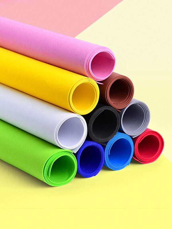 5 piezas de papel de espuma de colores de 50*50 centímetros, papel esponja, papel para recortar, personajes de colores - Materiales de manualidades DIY, útiles escolares, de vuelta a la escuela