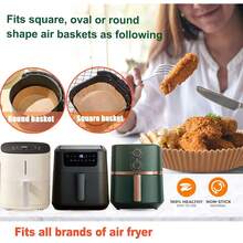 New-2025- Large Air Fryer Disposable Paper Liner Round, 10 Inch Parchment Liners Non-Stick Fryer Paper Pads Baking Paper  For 7qt Power XL Air Fryer, Baking Roasting Microwave - 10 Round - 查看 5