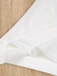 180g Milk Line Premium T-Shirt - Holy Bird, Casual Short Sleeve T-Shirt, Suitable For Round Neck Spring Summer Autumn, Spring Summer T-Shirt, Bird Pattern, Pullover - White - View 4