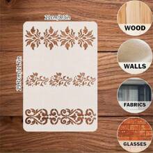 4 件花卉优雅边框模板，适用于墙绘、剪贴簿、相册装饰墙绘剪贴簿着色浮雕相册装饰卡片模板、返校、学校用品 - 白色 - 查看 2