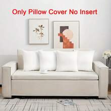 2pcs/4pcs/6pcs White Soft Comfortable Pillow Covers Without Inner Pillow, Suitable For Thanksgiving, Halloween, Christmas Decoration, For Hotel, Home Decor, Sofa, Bedroom, Living Room