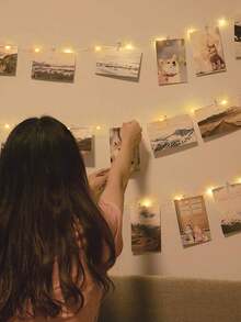 1pc 1/2/3/4/5/10M Home Decor Photo Clips Light String, Indoor Room Wall Decor Lights String, Wedding Decor, Party Decor,Bedroom Wall Decor Light,Garden Decor,Birthday,Graduation Decorations LED Lights, Christmas Tree Decor String Lights