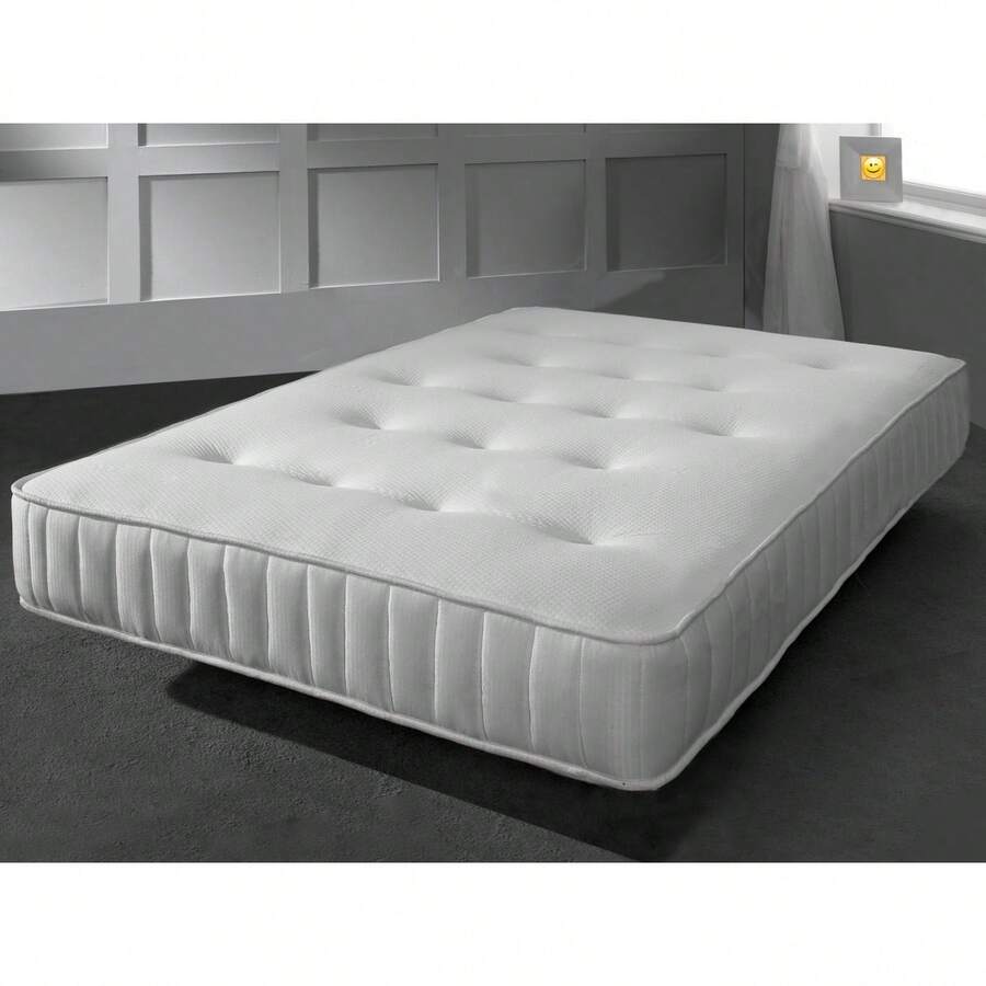 Starlight Beds Double Memory Foam Mattress - Bonnell Spring Support, Deep Fillings With A Memory Foam Layer, Cool-Touch Tufted Fabric For Enhanced Comfort, Suitable For All Bed Base Types - White - View 1