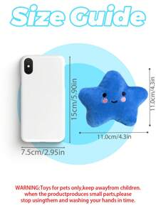 1 Cartoon Star Shape Pet Plush Toys Can Sound Pet Play Toys Cost-Effective, Lovely Shape Your Pet Will Love