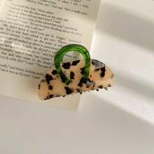 韩版醋包手提包法式发夹女优雅后脑勺玳瑁发爪小众发夹头饰包豹纹发夹小众设计醋酸纤维发夹高档发爪发夹发饰韩版撞色手提包醋酸纤维发夹时尚发饰优雅发夹女爪夹 - 彩色 - 查看 5