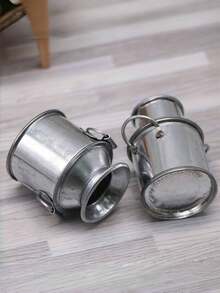 1件微型玩具屋奶壶和铁桶模型装饰，非常适合小型家居和花园场景装饰。这款DIY配件是送给爱好者和收藏家的绝佳礼物。 - 銀色 - 查看 3