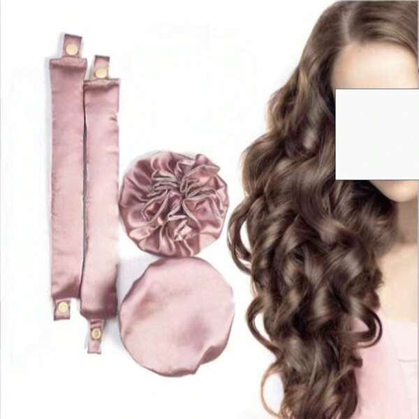 4pcs No-Heat Hair Roller Set, Big Wave Sleep Curling Tool Heatless Hair Curler, Slouchy Hair Styling Device, Hair Styling Kit, Hair Tool Kit, Hairstyling Set