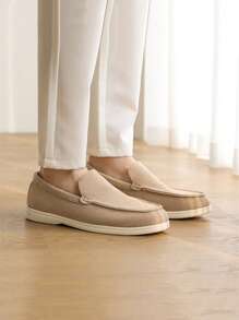 Mocassini da uomo, nuovi, leggeri, piatti, comodi e antiscivolo per l'estate, scarpe casual da guida, mocassini traspiranti di taglia grande, sneaker sportive di tela di lusso alla moda con deodorante, scarpe a calzino con suola intrecciata a blocchi di colore, adatte per tutte le stagioni