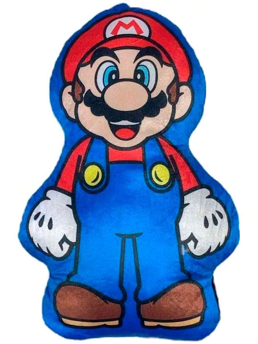 Nintendo 3D Super Mario Bros Cushion - Red and Blue - View 1