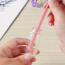 Silicone Straw Cleaner Brush, Reusable Straw Brush Extra Long For Cleaning Glass Metal Smoothie Straws And Straw Cups, Non-Slip Handle Soft And Bendable,