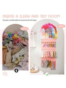 1 pieza Pasador de pelo para bebé, perchero para diademas, soporte resistente, colgante de decoración para habitación infantil, adecuado para uso diario, regalo para días festivos - Multicolor - Ver 1