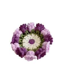 Conjunto de Material de Descanso para Xícara Linglan Flower, Ganchos de Crochê Tecidos à Mão para Passar o Tempo, Feito à Mão para Aliviar o Tédio