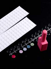 Nail Polish Swatch Dots Round Nail Color Swatches Clear Transparent Nail Polish Display Nail Sample Swatches With Adhesive Sticker For Gel Polish Nail Swatch Book