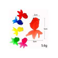 16 件仿真漂浮软橡胶金鱼玩具，适用于室内外水上游戏、夏季派对装饰和用品，无需电池（颜色随机） - 彩色 - 查看 6