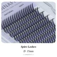 ANNAFRIS 12 rangées de rallonges de cils manga renard, spire Eif Pteris, frisure C/D de 8 à 15 mm mélangée, amas de cils bandes de style manga, look naturel volumineux et moelleux, pour les yeux des femmes et les soirées, pour les professionnels, plus facile à greffer, faux cils légers prémontés en éventail, plumes de style anime, outils de maquillage à fleurs automatiques, pour les débutants dans les salons de beauté, cils manga, amas de cils bandes de style manga, amas de cils, faux cils individuels, cils, faux cils - Noir - Voir 33