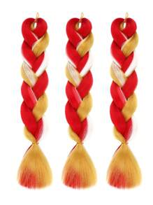 1pc 24 Inch 100g/Pcs Multicolor Synthesis Jumbo Braiding Hair Extensions Brown Pink Blonde Purple Blue Yellow Multi-Color Extension Hair Fashion Synthetic Hair Crochet Hair Extensions Useful And Deft High Temperature Hair For Women Daily Holidays Party And Music Festival Carnival New Year Gifts Cosplay Used YAKI Extension Hair