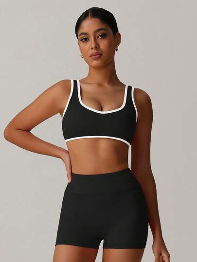 MASKERT 【2件套】女士套装运动套装瑜伽服背心套装紧身跑步运动套装高弹力健身瑜伽服套装居家休闲舒适亲肤