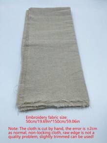 1 Stück 50*150cm leinenähnliches Kreuzstich-Gewebe, handgestickter Tischdecke, einfarbiger DIY-Stoff für Kleidung, Basteln, Pflanzendekor, Kreuzstich