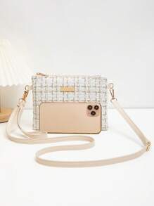 Nuevo bolso de mano de paja trenzada para mujer, bolso cruzado casual y versátil, bolso cuadrado pequeño, primavera/verano