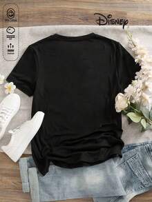 co-branded T-shirt, classic black background color,  gloves than the heart pattern playful and cute, with red and white polka dot bow, simple and childish, daily with jeans and white shoes, inter-pretation of  with jeans and white shoes, inter-pretation of  with jeansty and white shoes, inter-preute of  with jeansty and white shoes, inter-preute of  with jeansty and white shoes, inter-preute of  with jeansty and white shoes, inter-preute of  with jeansty and white shoes, inter-preute of  with jeansty and white shoes, inter-pres isneys？ - 黑色 - 查看 2