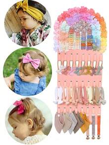 1 pieza Pasador de pelo para bebé, perchero para diademas, soporte resistente, colgante de decoración para habitación infantil, adecuado para uso diario, regalo para días festivos - Multicolor - Ver 2