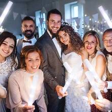 36pcs/48pcs Set LED Pink/White/Red Fiber Optic Lightstick - Party Supplies For Singles, Wedding Glow Party Favors, Suitable For Christmas, Birthday, Wedding, Concert, Bar, Halloween, New Year Party Gifts - 白色 - 查看 10
