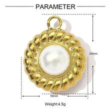 1 件不锈钢时尚珠宝配饰，海滩和花园系列，手工制作的 DIY 吊坠、项链、手链、耳环配件 - 彩色 - 查看 22