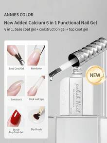 annies 16ml/1 pieza Esmalte de gel de 6 en 1 multifuncional, fortalecedor y reforzante, para uso profesional en salones - Multicolor - Ver 6
