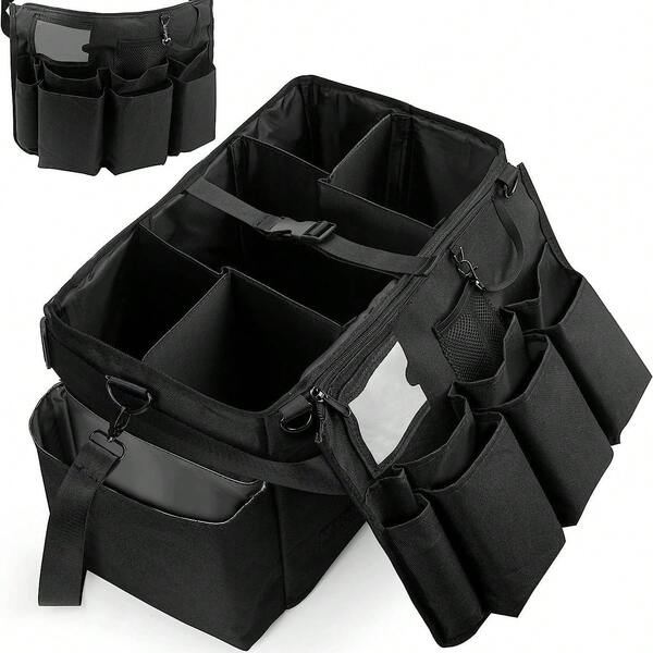 Cleaning Supplies Storage Box Organizer Bag, Carry Handle Crossbody Organizer Bag For Cleaning Company, Housekeeping Service, Hotel Cleaning, Garden Tools, Kitchen Cleaning Accessories
