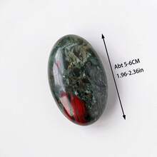 1 件天然黑玛瑙/红玉髓拉长石抛光水晶掌石 - 指尖玩具，用于精神冥想、缓解压力和能量治疗 - 水晶把玩 - 查看 8