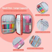 New Crochet Hook Case Without Hooks And Accessories, Zipper Storage Organizer Bag With Web Pockets For Various Crochet Needles/Knitting Accessories/Crochet Hook Kit Tools, Lightweight, Easy To Hold