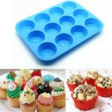 1pc Silicone Cupcake Mold - Ideal For Making Cupcakes, Muffins, Etc.) Easy-To-Remove Cupcake Mold, Non-Stick Silicone Mold, Easy-To-Clean Mold, Multi-Color Mold, Cake Mold, Muffin Mold, Baking Accessories