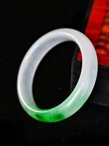 Natürliches Quarz Eis Blumen Jade Armband. Transparente Eis Jade Heilserie Gletscherkorn Quarz Stein Armband. Modischer Luxus Schmuck für Frauen, geeignet für den täglichen Gebrauch (kommt mit Geschenkbox)