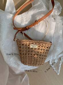 2025 Nowa Letnia Damska Torba Plażowa, Słomkowa Torba Podróżna, Mini Torebka Na Ramię i Torba Crossbody