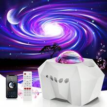 Proiettore Bluetooth Aurora, funzione timer personalizzata, luce notturna atmosferica a LED con galassia e stelle per decorazione camera da letto, regalo