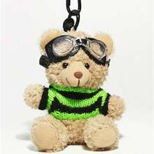 2025 新款毛绒熊猫钥匙扣吊坠，可爱钥匙链钥匙圈包包配件，创意礼物，卡通设计（随机颜色挂绳） - 节日礼物，儿童礼物，完美礼物，礼品 - 彩色 - 查看 10