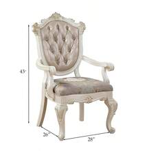 Rose Gold And Pearl White Tufted Arm Chair (Set Of 2)-2107 - Multicolor - View 5