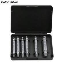 损坏螺丝取出器套装 HSS 钻头 剥落破损螺丝取出器 小型轻松快速取出套件 轻松拆除电动工具 - 黑色 - 查看 7