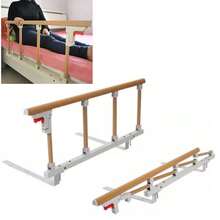 Bed Rail Side Guard Assist Handle For Elderly Adults Foldable - Wood - View 3