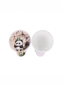 1pc/4pcs Dual-Purpose Foldable Fan & Reflector Board - Cute Cat Design With Bamboo & Floral Pattern, Portable Summer Cooling Fan With Storage Bag, Fashionable Gift For Women, Interesting & Multifunctional Design For Outdoor Activities, Vacation, Travel, Outfit Accessories, And Gifting,Festival,Camping - Multicolor - View 5