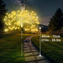 1 pezzo Luce solare da giardino da esterno, impermeabile, adatta per giardino, matrimonio, festa, prato, festival musicale, decorazione per vacanza, bianco/bianco caldo/colorato