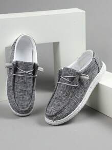 Spring/Autumn Casual Men's Slip-On Sports Shoes, Business Loafers, Lightweight And Fashionable Canvas Shoes For Daily Wear