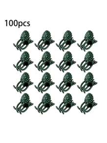100pcs Garden Plant Clips Plastic Support Orchid Stem Clip For Vine Vegetables Flower Tied Bundle Branch Clamping Garden Tool
