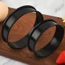 2 件/6 件/12 件不锈钢英式松饼圈、圆形蛋糕饼干鸡蛋汉堡烘焙模具