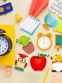 3 Peças Notas Adesivas de Volta às Aulas - Blocos de Notas Autoadesivos Vibrantes com Designs de Ônibus Escolar, Relógio, Livros, etc. - Ideal para Decoração de Sala de Aula e Presentes de Festa de Aniversário, Suprimentos Escolares Fofos (Estilos Variados) Suprimentos Escolares Volta às Aulas Itens Essenciais Escolares Coisas da Escola