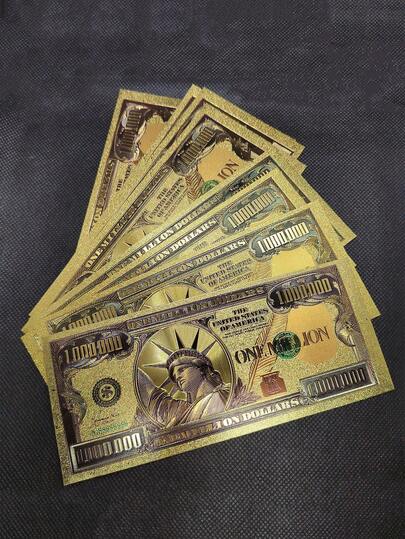 1/3/5/10pcs Million Dollar Bill Novelty Currency, Holiday Party Decorations, Realistic Prop Fake Money, Battery-Free Decoration Paper Bills For Events & Pranks